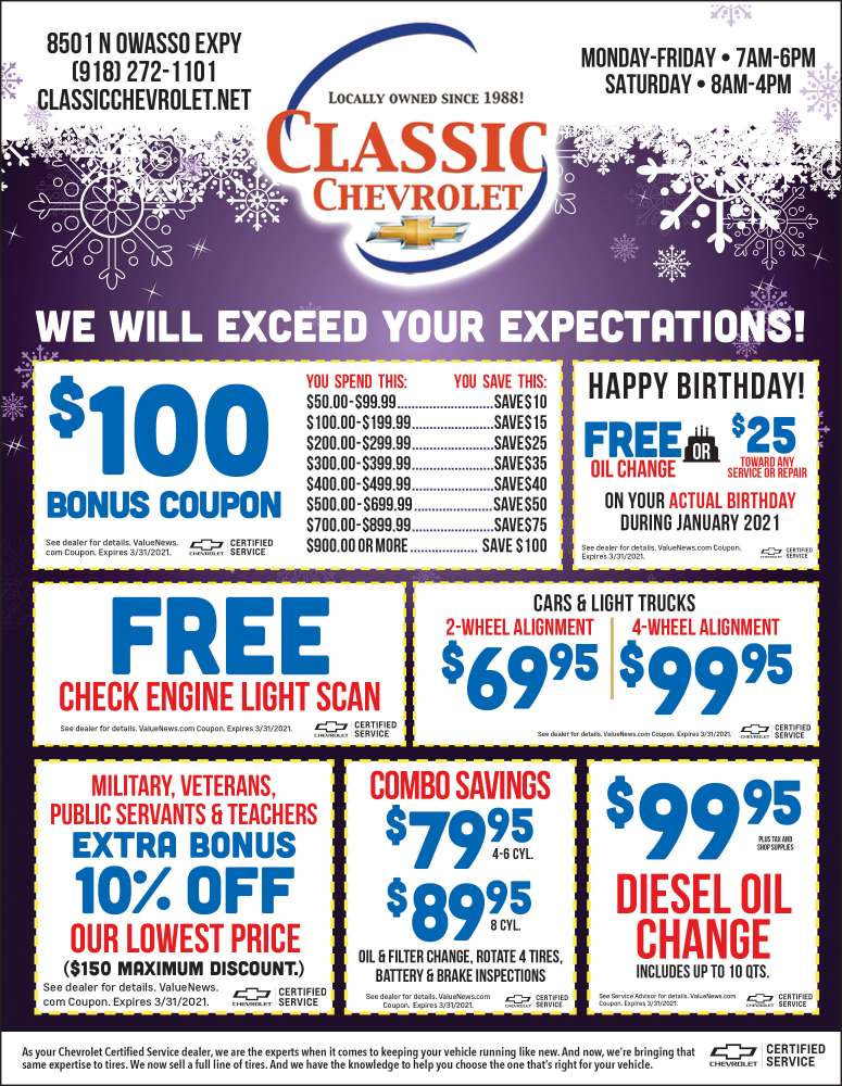 Classic Chevrolet Coupons & Deals | Save at ValueNews.com