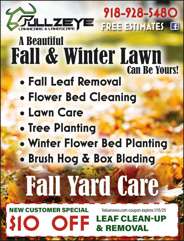 Bullzeye Lawncare & Landscape December 2024 Value News display ad image