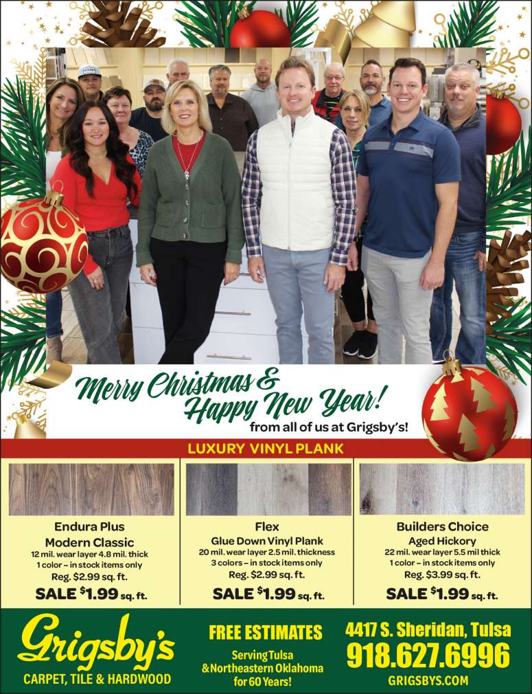 Grigsby's Carpet, Tile & Hardwood December 2024 Value News display ad image