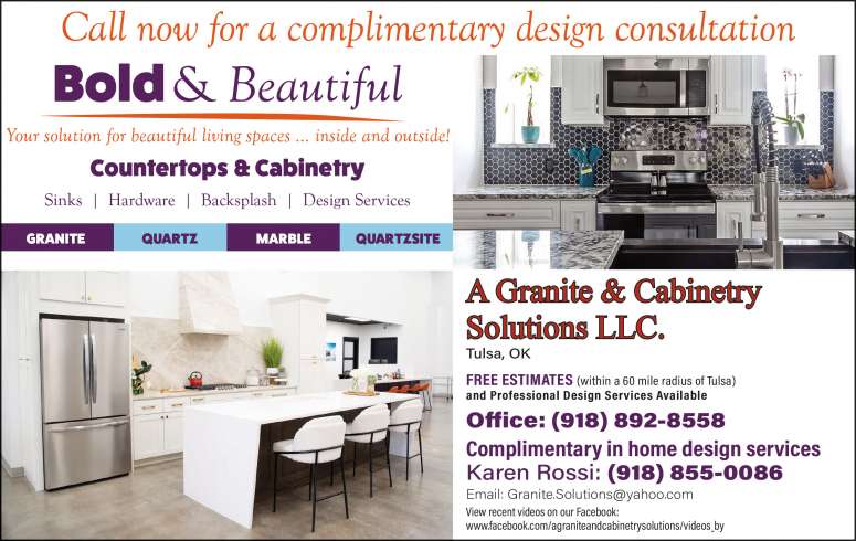 A Granite & Cabinetry Solutions LLC July 2024 Value News display ad image