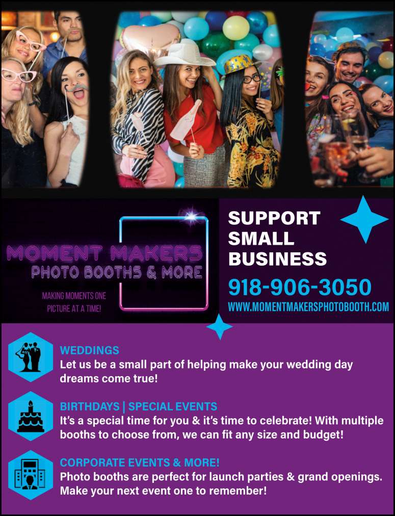 Moment Makers Photo Booths & More July 2024 Value News display ad image