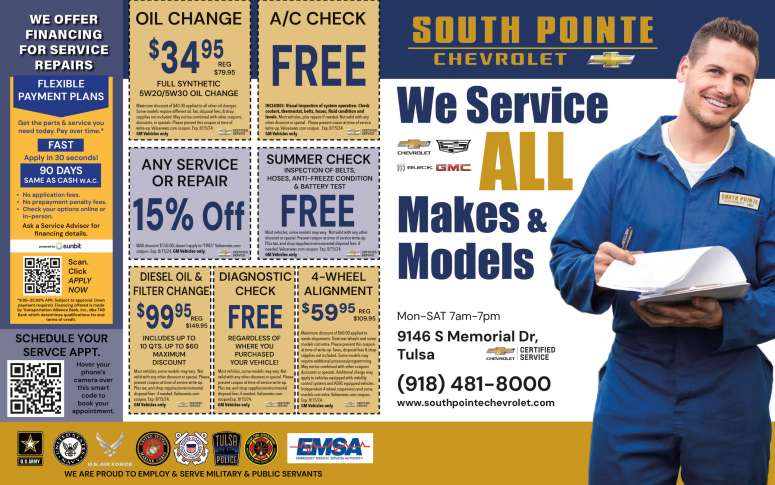 South Pointe Chevrolet July 2024 Value News display ad image