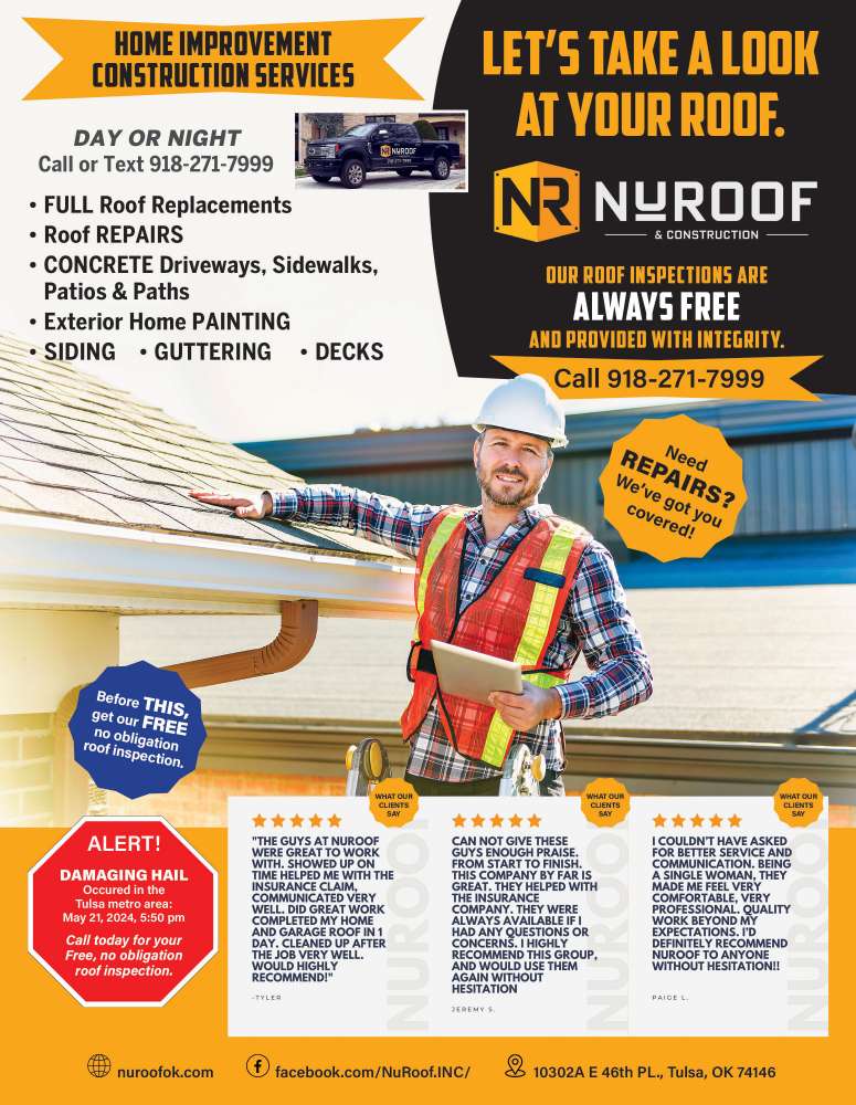 NuRoof & Construction June 2024 Value News display ad image
