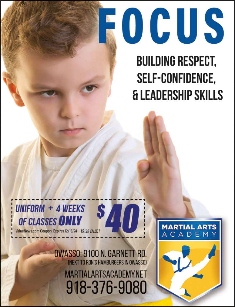 Martial Arts Academy November 2024 Value News display ad image