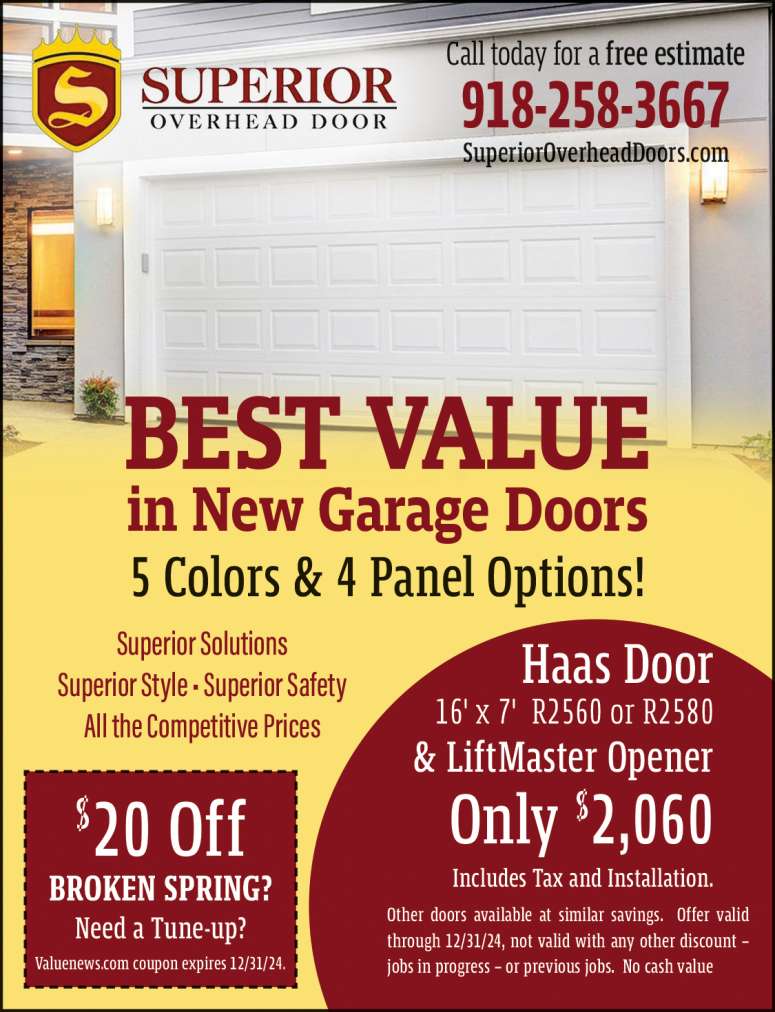 Superior Overhead Door November 2024 Value News display ad image