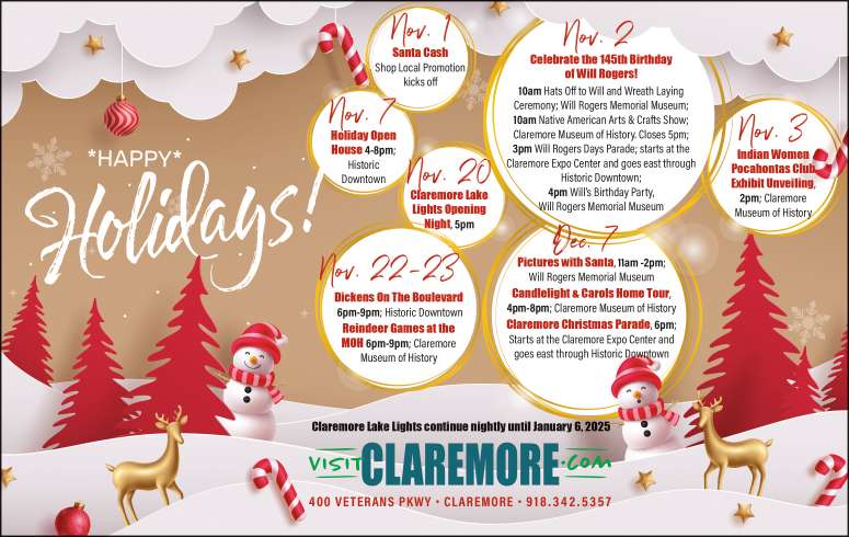 Visit Claremore November 2024 Value News display ad image