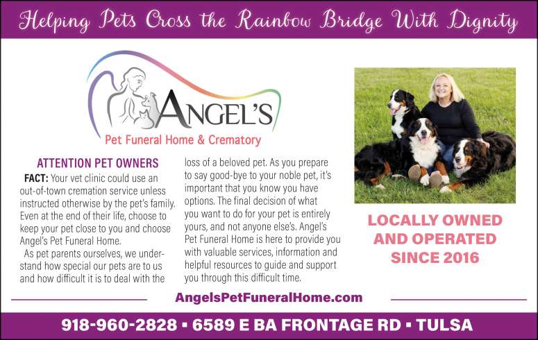 Angel's Pet Funeral Home & Crematory September 2024 Value News display ad image