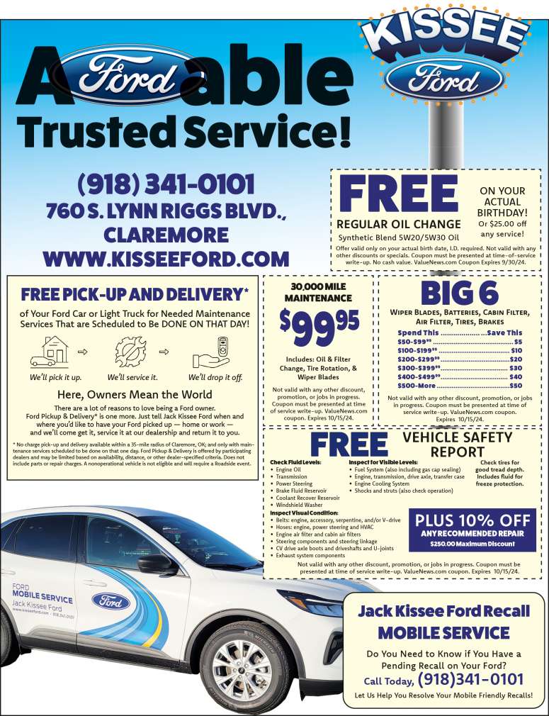 Jack Kissee Ford September 2024 Value News display ad image