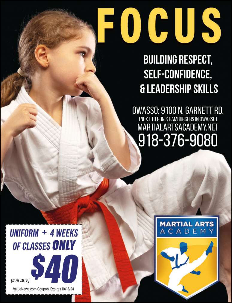 Martial Arts Academy September 2024 Value News display ad image