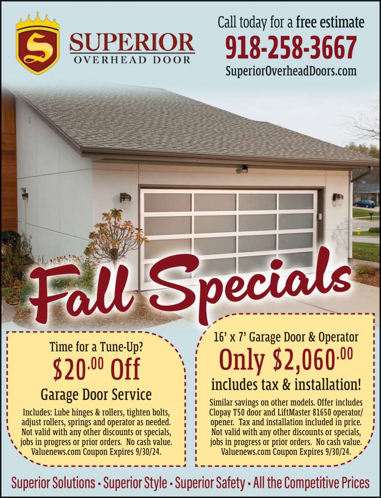 Superior Overhead Door September 2024 Value News display ad image