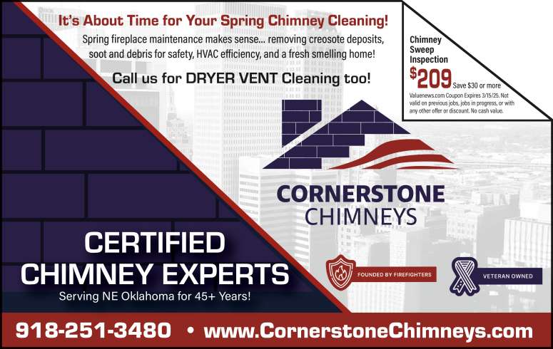 Cornerstone Chimneys February 2025 Value News display ad image