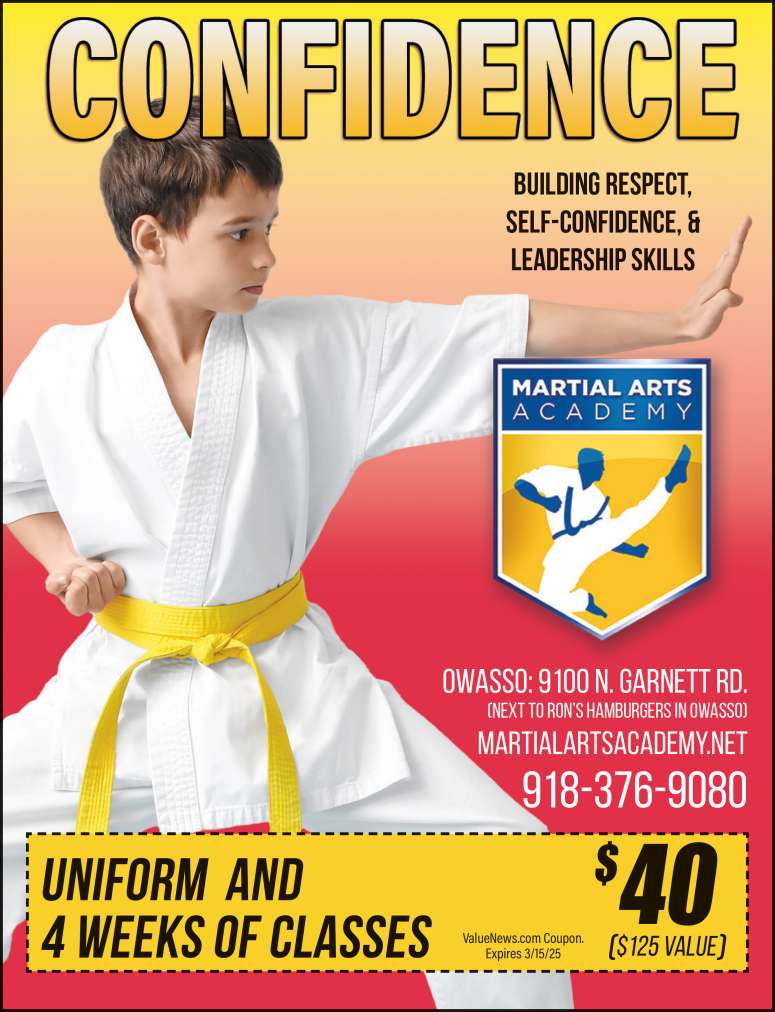 Martial Arts Academy February 2025 Value News display ad image