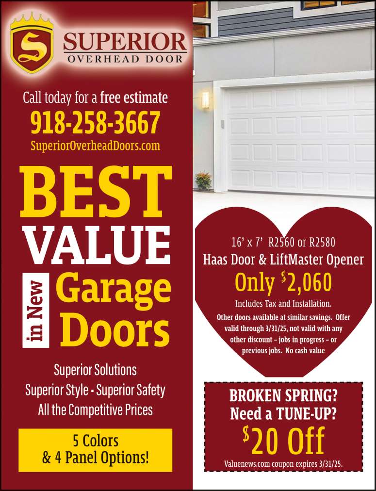 Superior Overhead Door February 2025 Value News display ad image