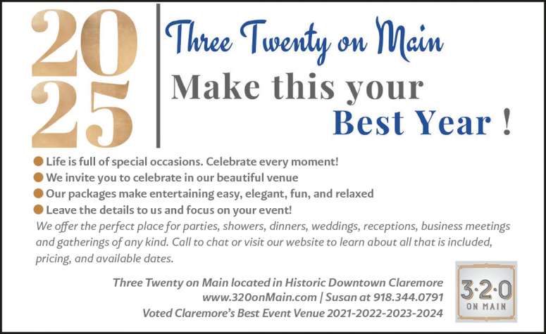 Three Twenty on Main Event Venue January 2025 Value News display ad image