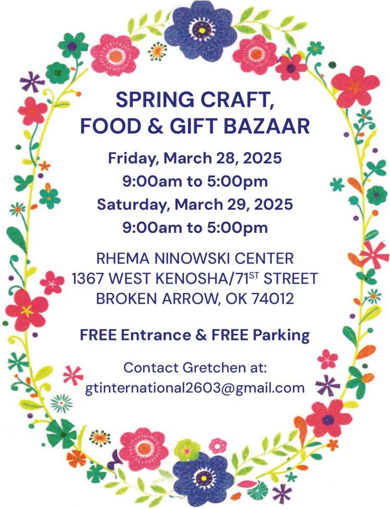 Spring Craft, Food & Gift Bazaar, G & T International March 2025 Value News display ad image