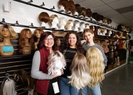 Angel’s Wigs caring and knowledgeable team, Founder Carol Thibodeau, Store Manager Summer Alwedyani, and Customer Care Specialist Hailey Brooks.  Value News & Values Inc. photos, March 2025.