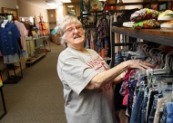 RCTC clients hard at work at Claremore’s Centsible Spending location. Value News Magazine & Values, Inc. photo, 2024.