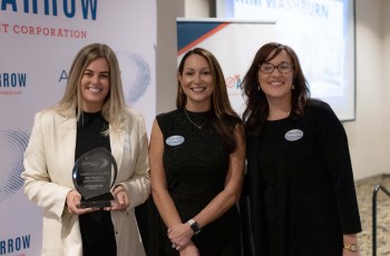 Creation Award: Kim Washburn, Laurannae Baking Co. with Jennifer Jezek, Board of Directors Chair & Jennifer Conway, President & CEO