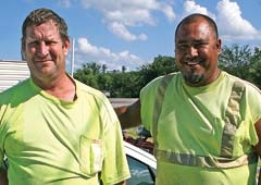 Dale Hughes and Bryan Merseburgh are part of the locally family owned and operated S&amp;W Tree Specialists.