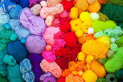 Image of colorful balls of yarn